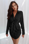 RUBY SHIRT DRESS - BLACK