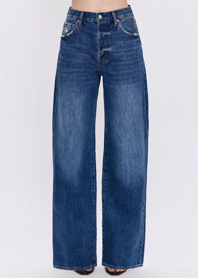 TATE HIGH RISE BOWED WIDE LEG PANT - FULTON