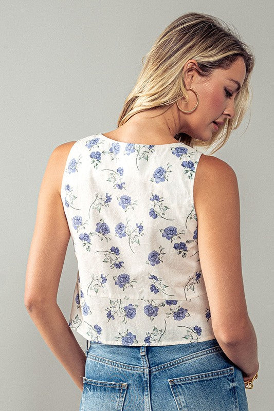 SIENNA FLORAL TIE TOP