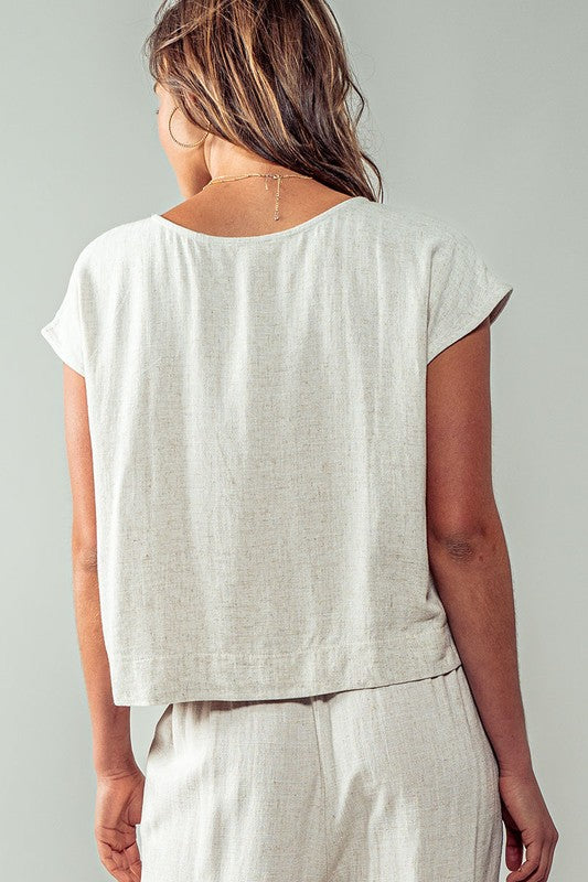 ANNIE LINEN TOP