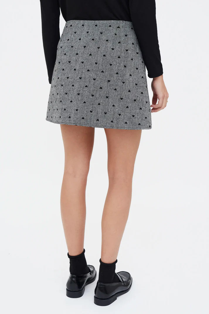 HEARTS TWEED SKIRT