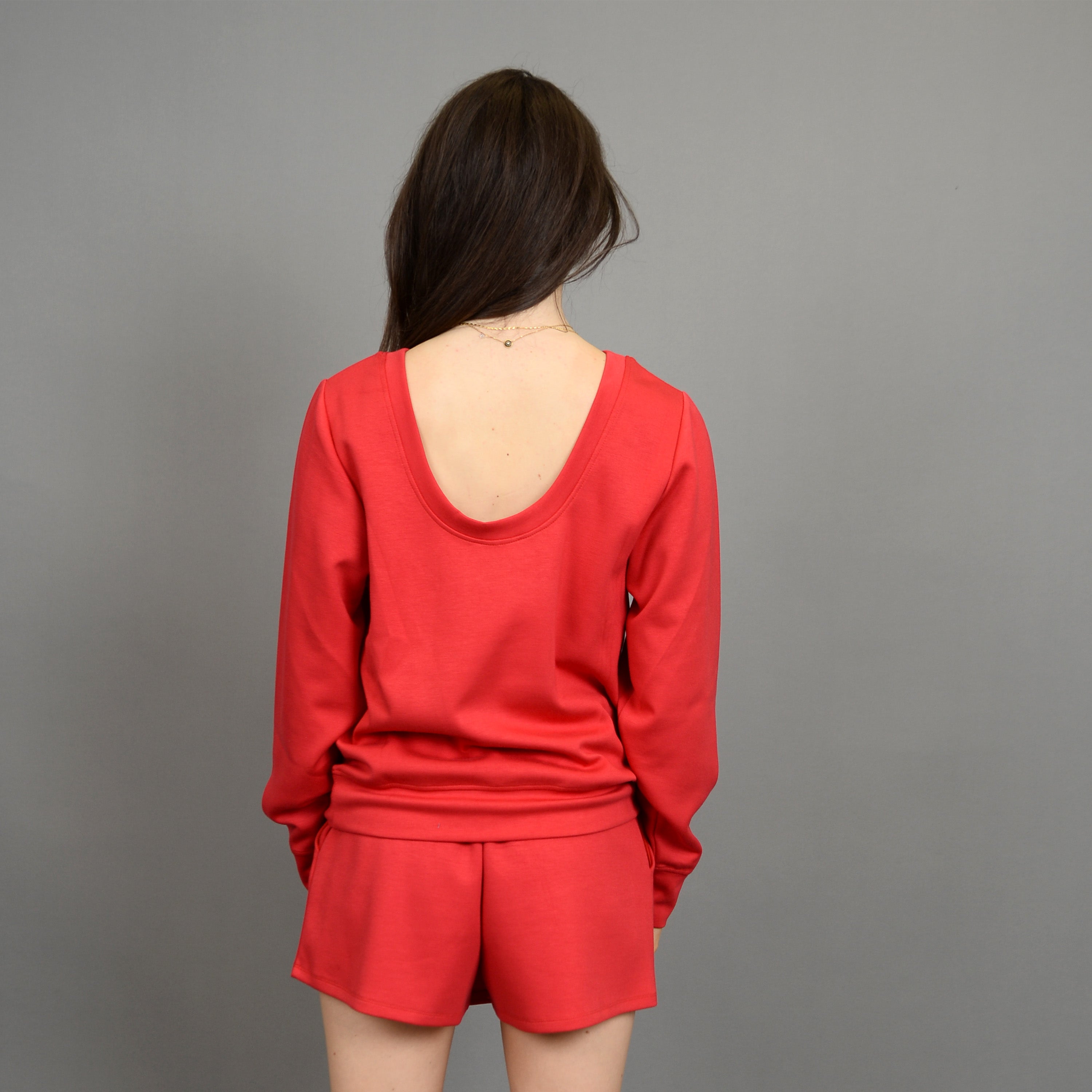 KENZA REVERSIBLE TOP - CHERRY RED