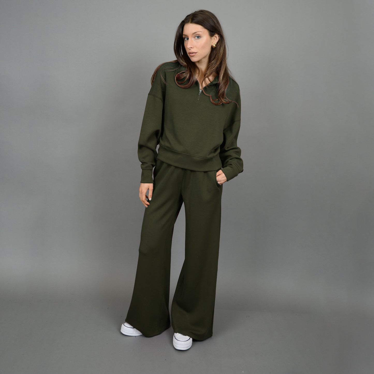 ERIKA KNIT PANT -  OLIVE NIGHT