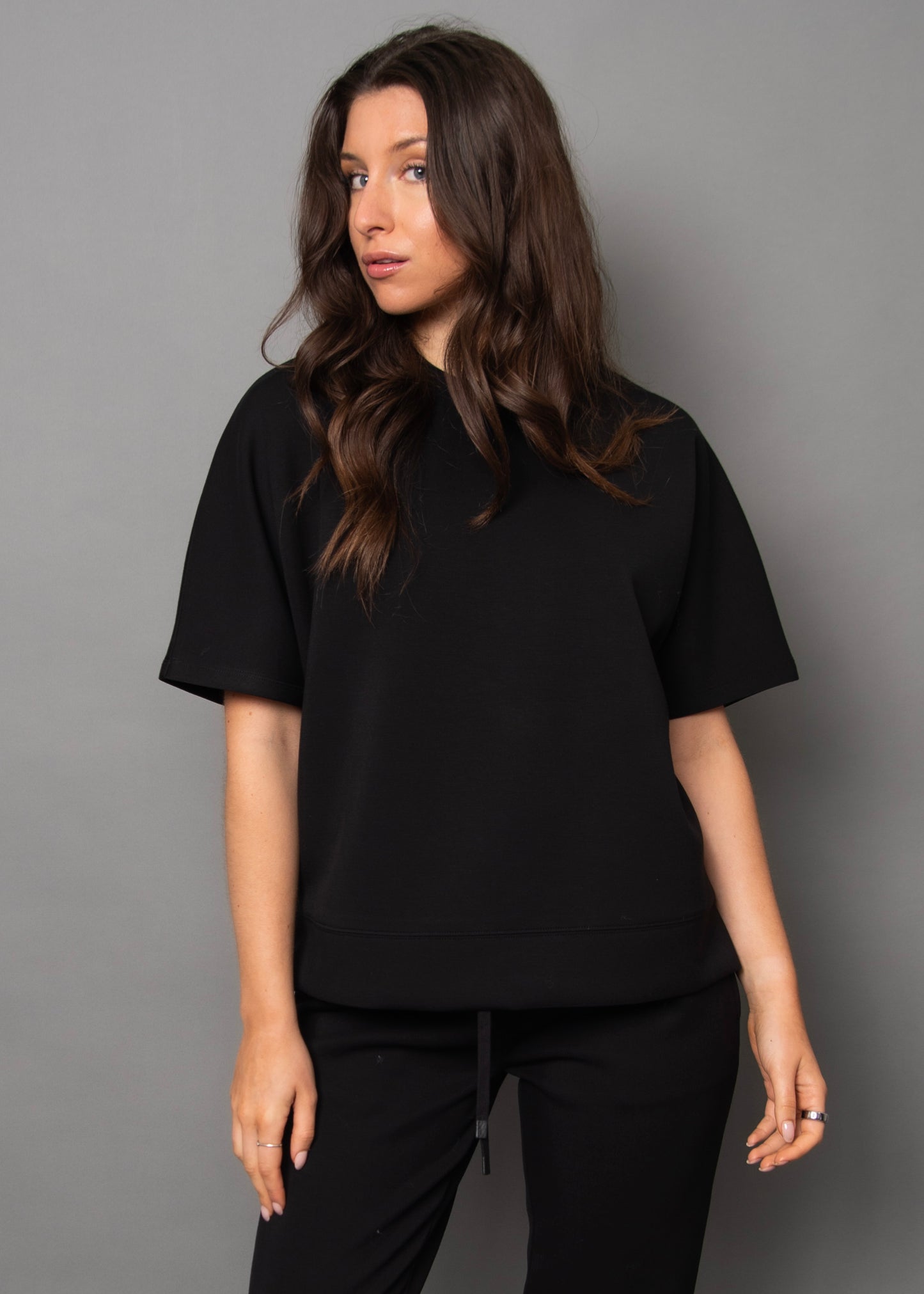PALOMA SOFT KNIT TOP - BLACK