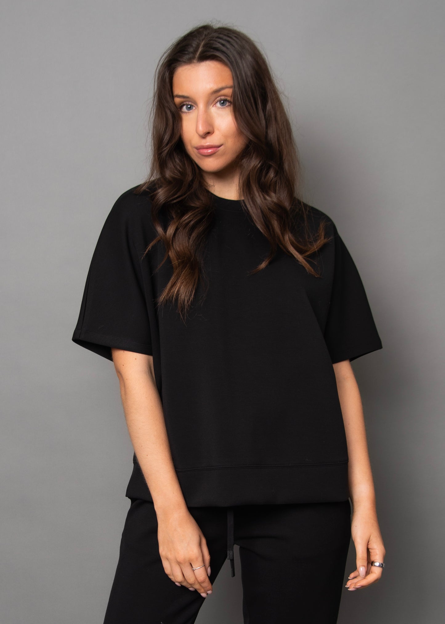 PALOMA SOFT KNIT TOP - BLACK
