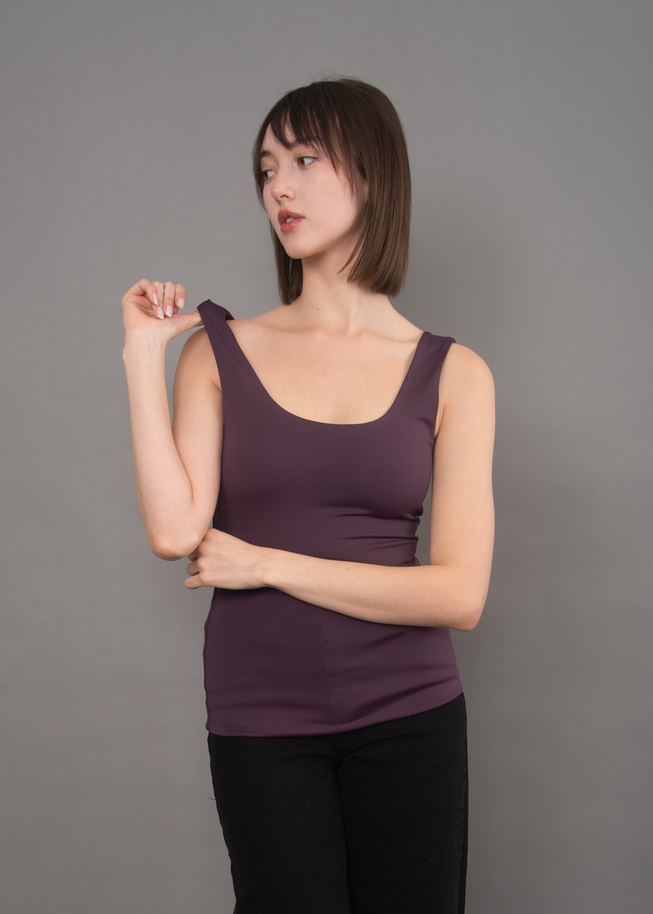 TANITH 23 TOP - DEEP PLUM