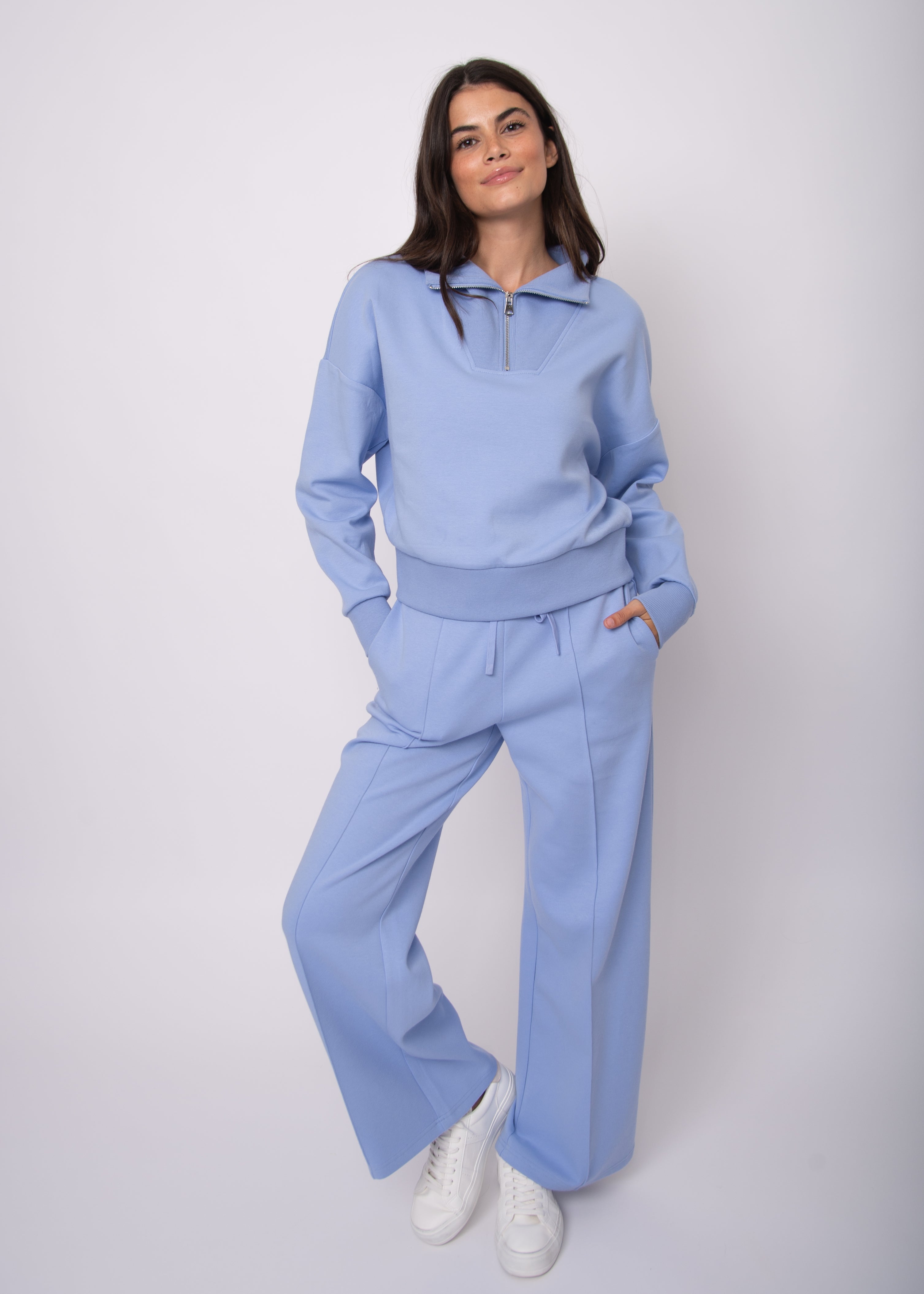 SEANNI KNIT SWEATER - PERRI BLUE