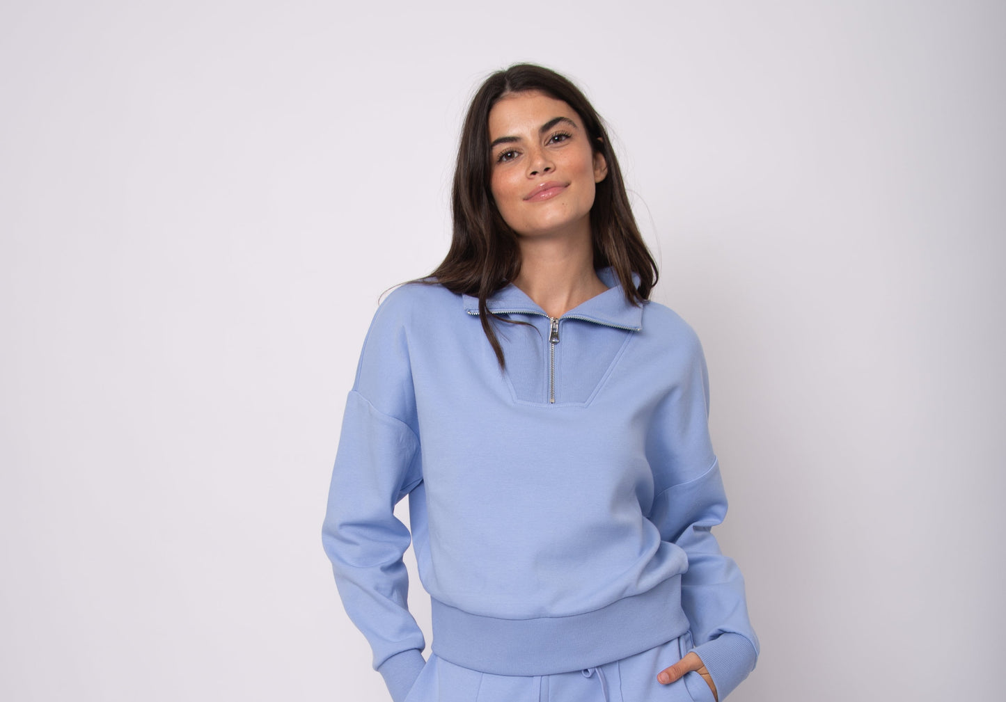 SEANNI KNIT SWEATER - PERRI BLUE