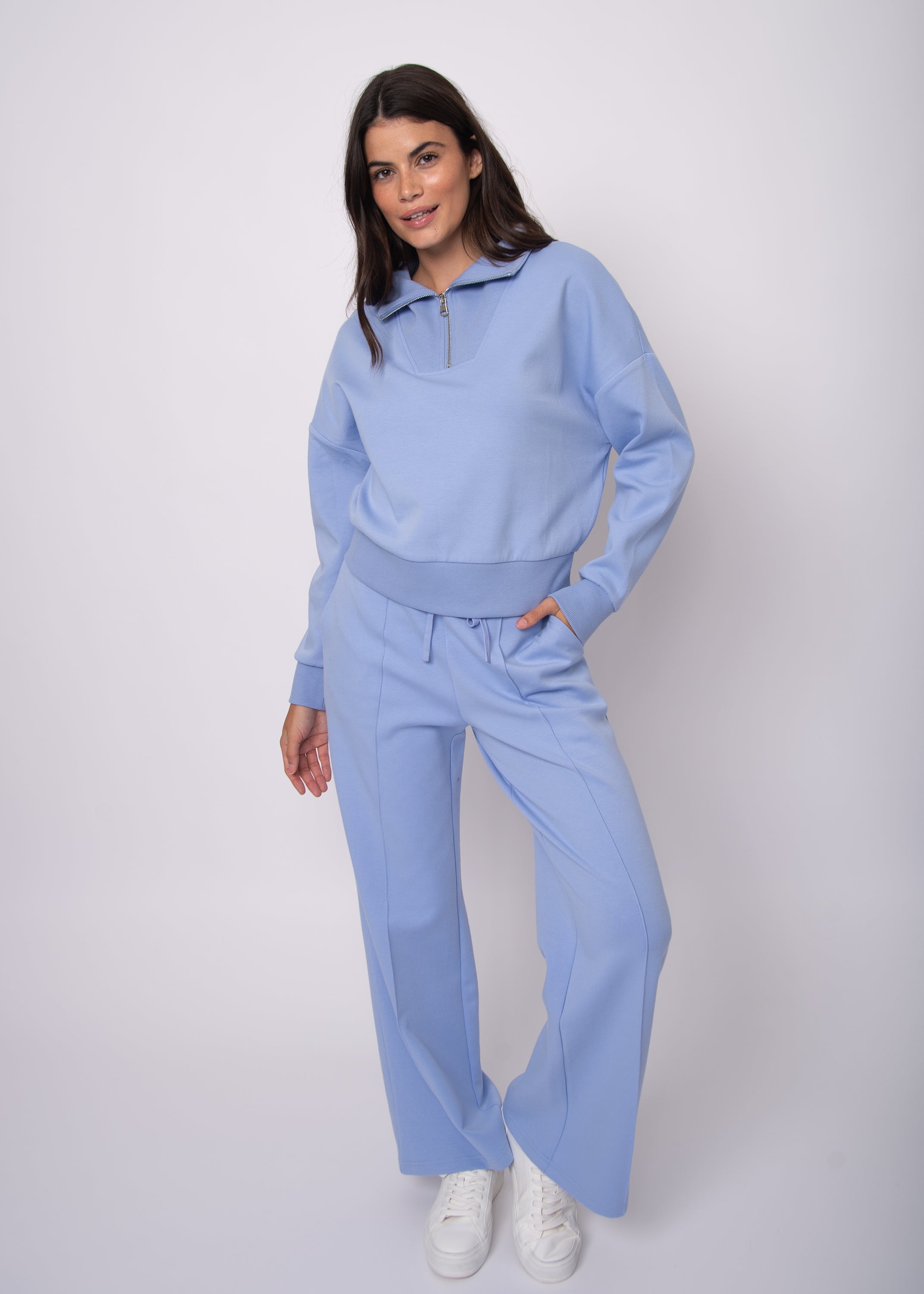 SEANNI KNIT SWEATER - PERRI BLUE