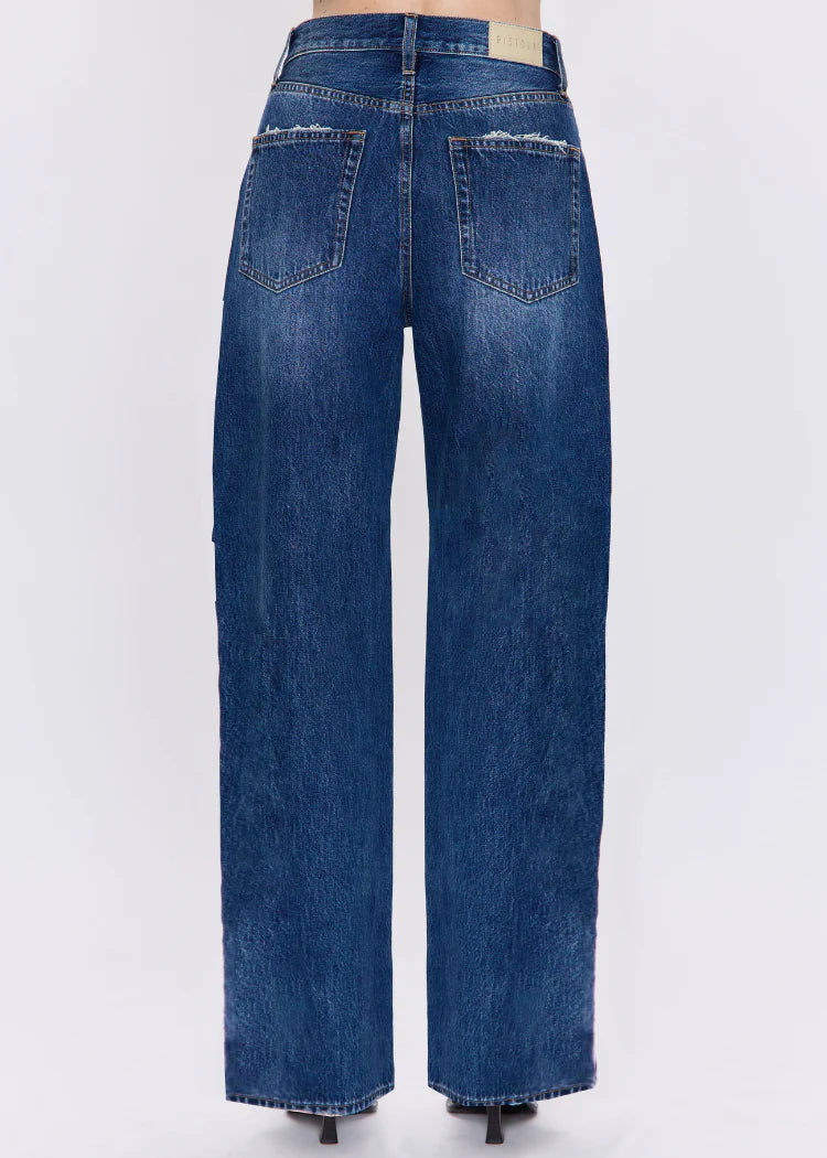TATE HIGH RISE BOWED WIDE LEG PANT - FULTON