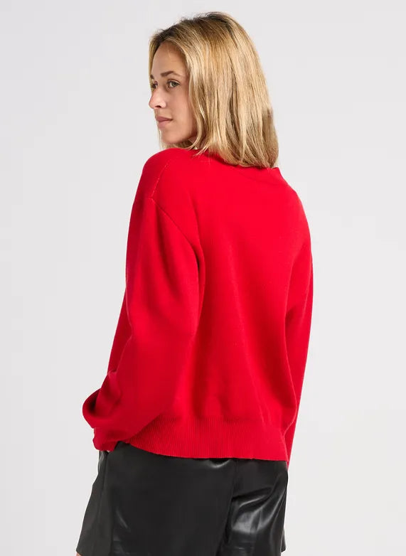 PIKILO SWEATER - ROUGE