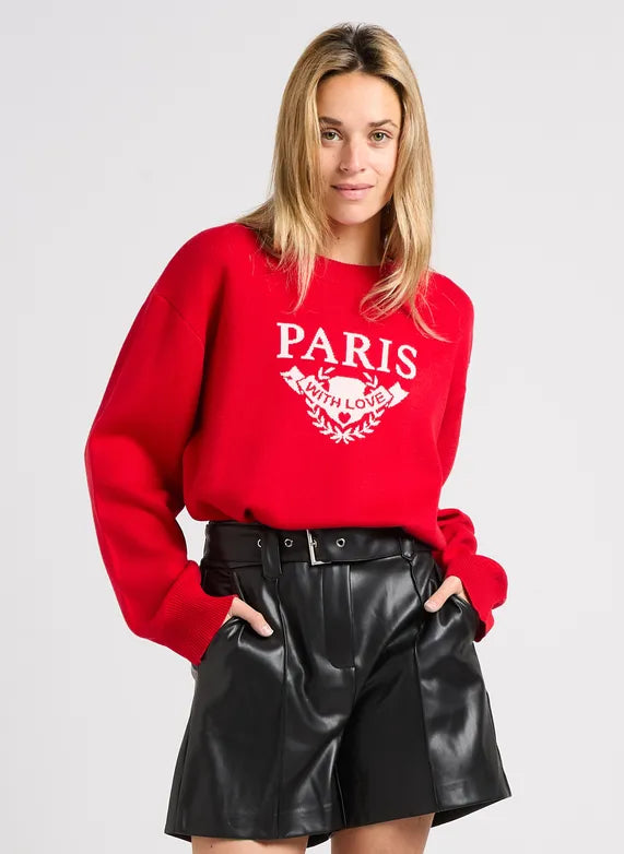 PIKILO SWEATER - ROUGE