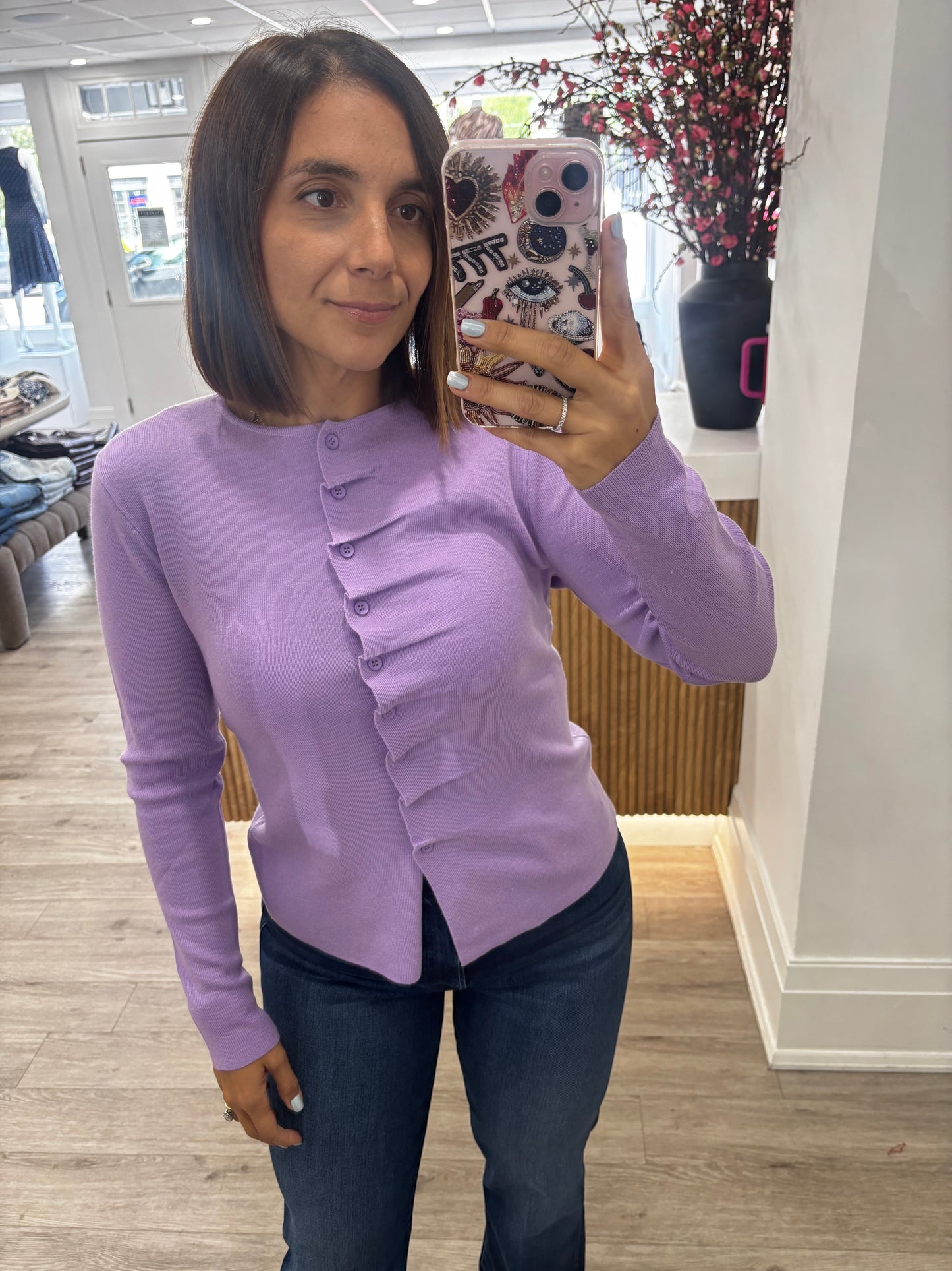GAMIRA CARDIGAN - VIOLET