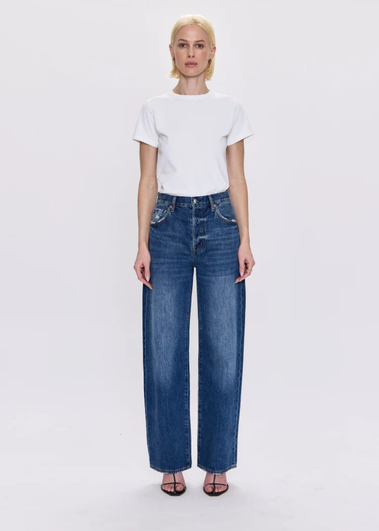 TATE HIGH RISE BOWED WIDE LEG PANT - FULTON