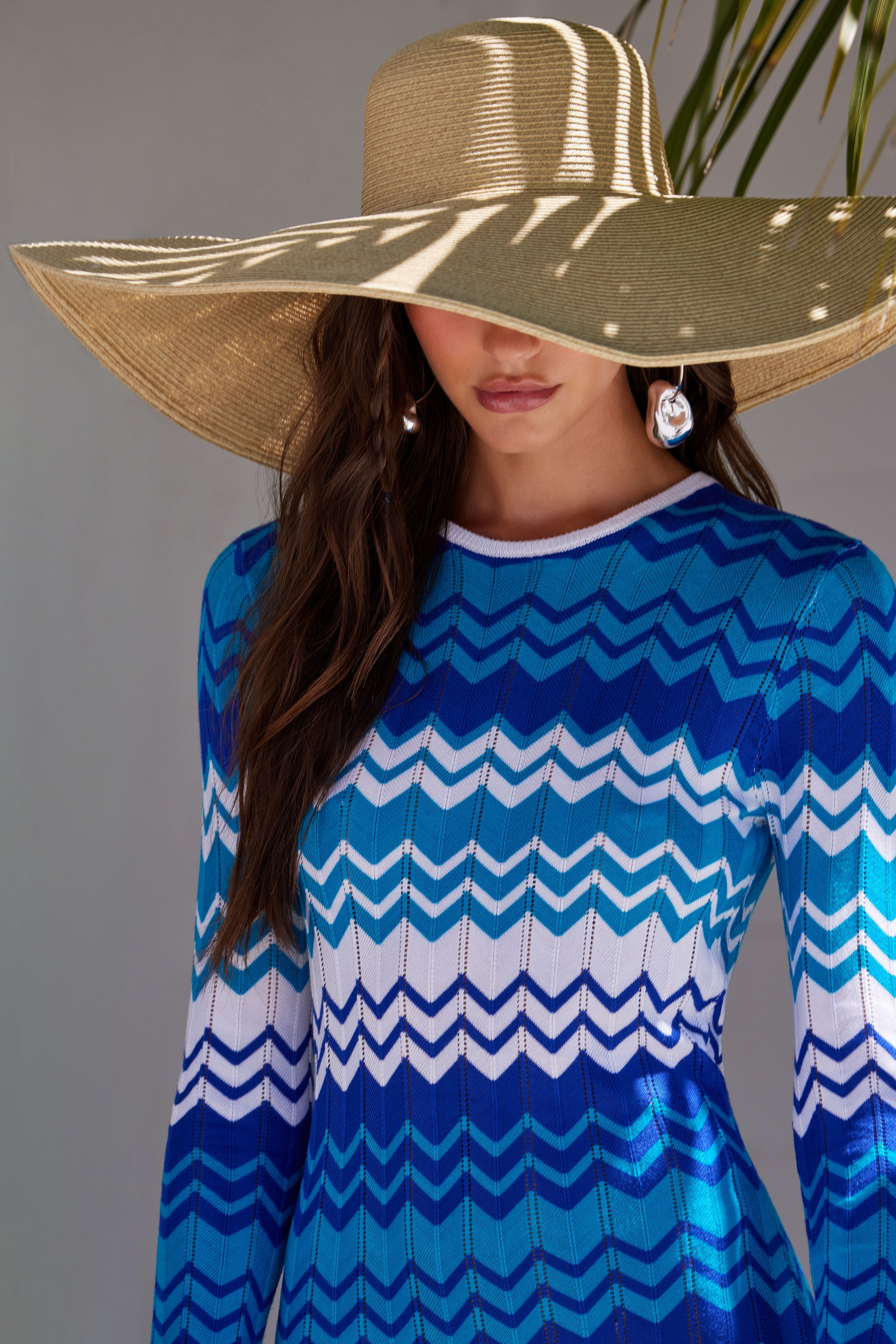 SHEA DRESS - ANTIBES CHEVRON