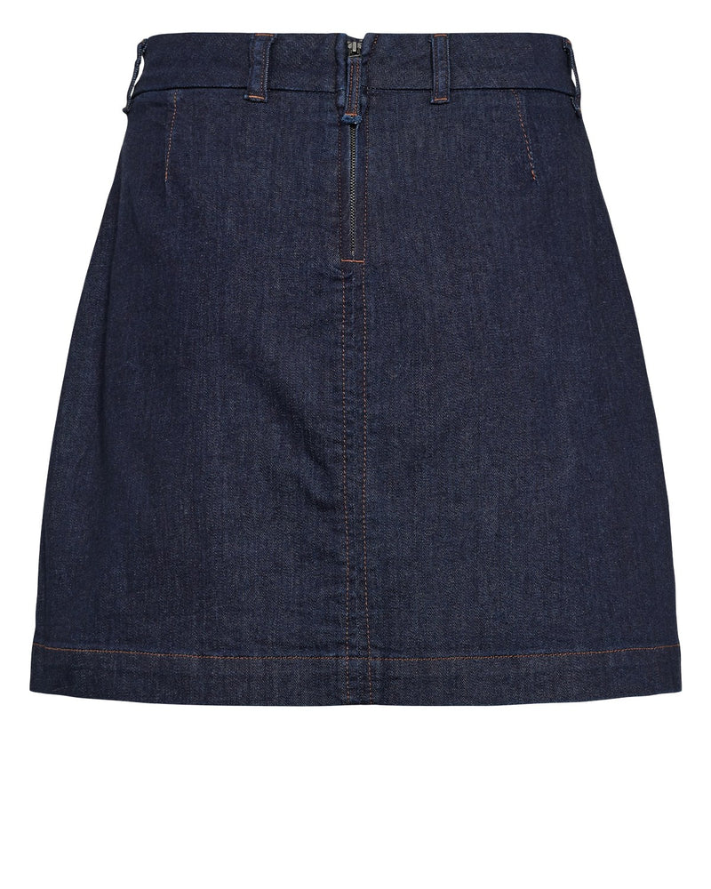 NUAMBER MINI SKIRT - DARK BLUE DENIM