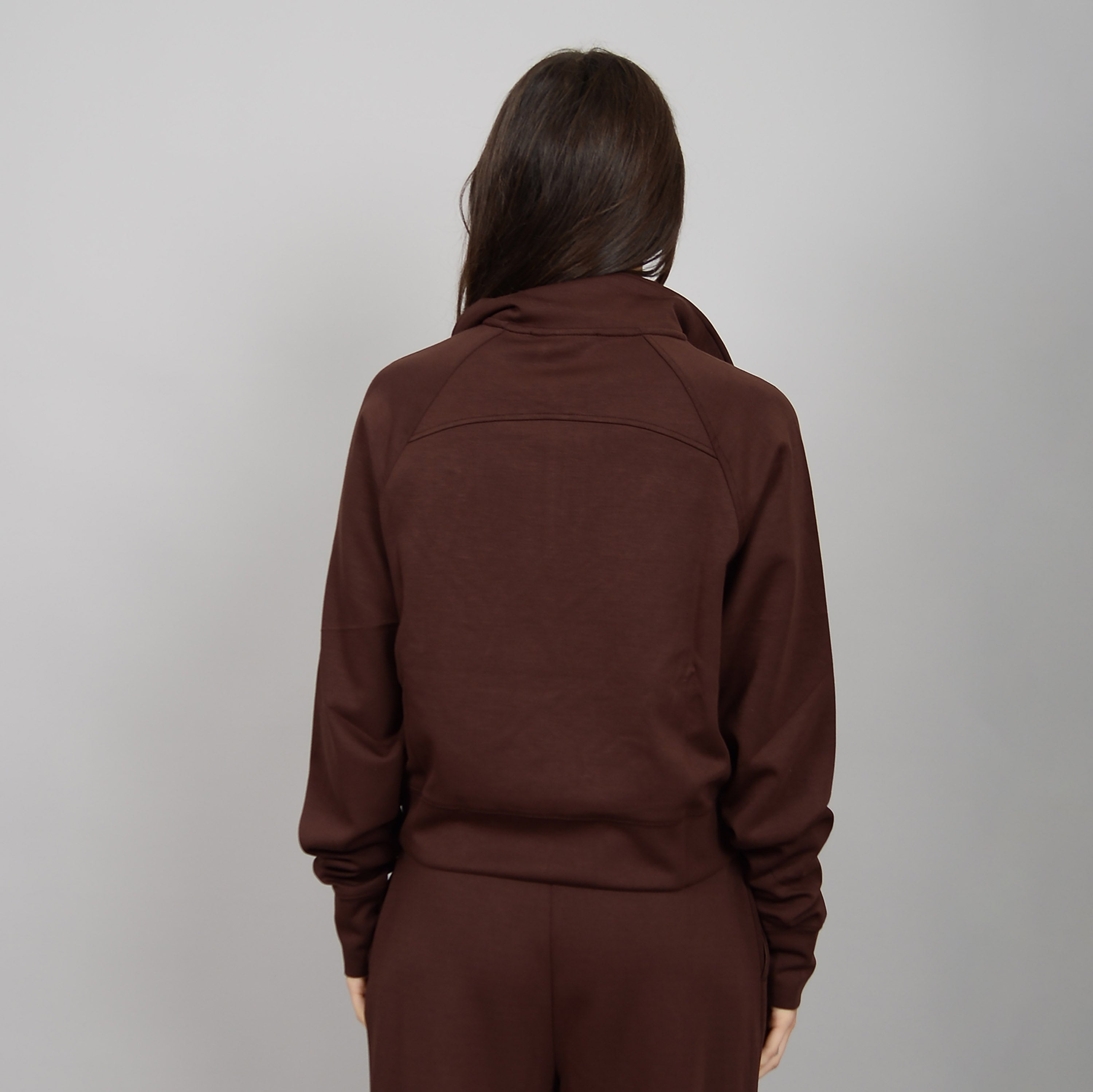 MAILYNA KNIT 1/4 ZIP - CHOCOLATE