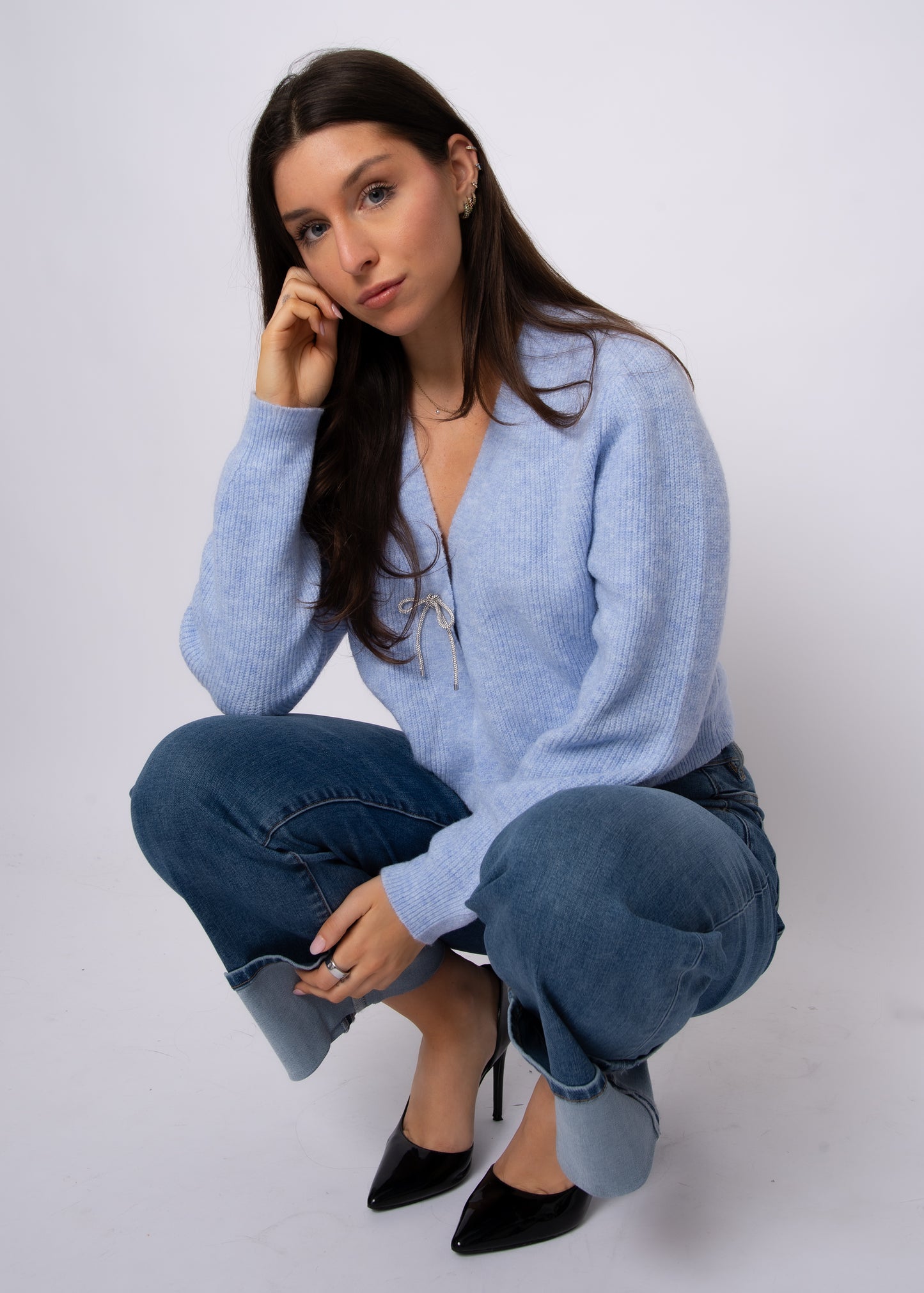 GHAIDA CARDIGAN - BLUE SKY