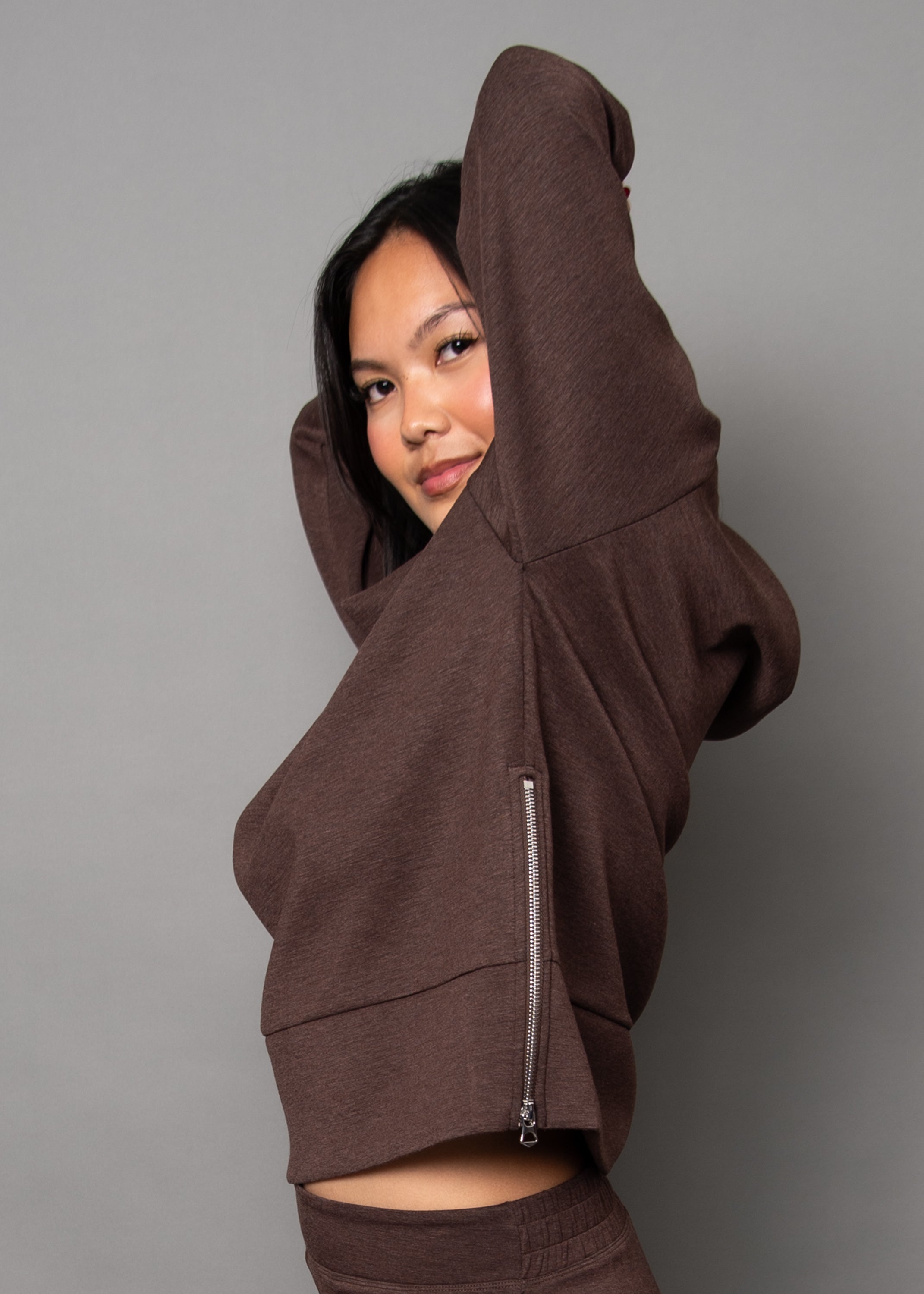 FILLANA COLLAR SWEATER - UMBER MELANGE