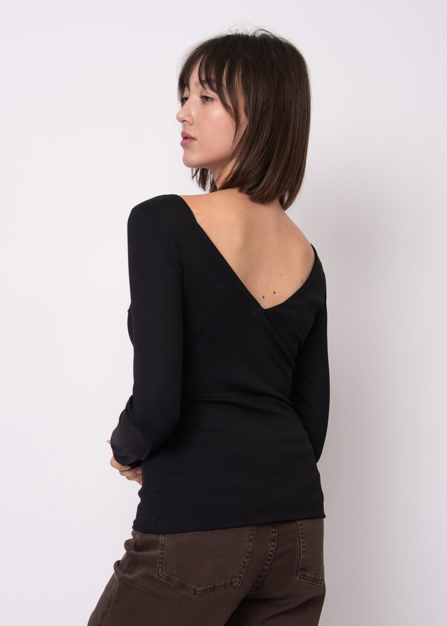 BRIVA RIB TOP - BLACK