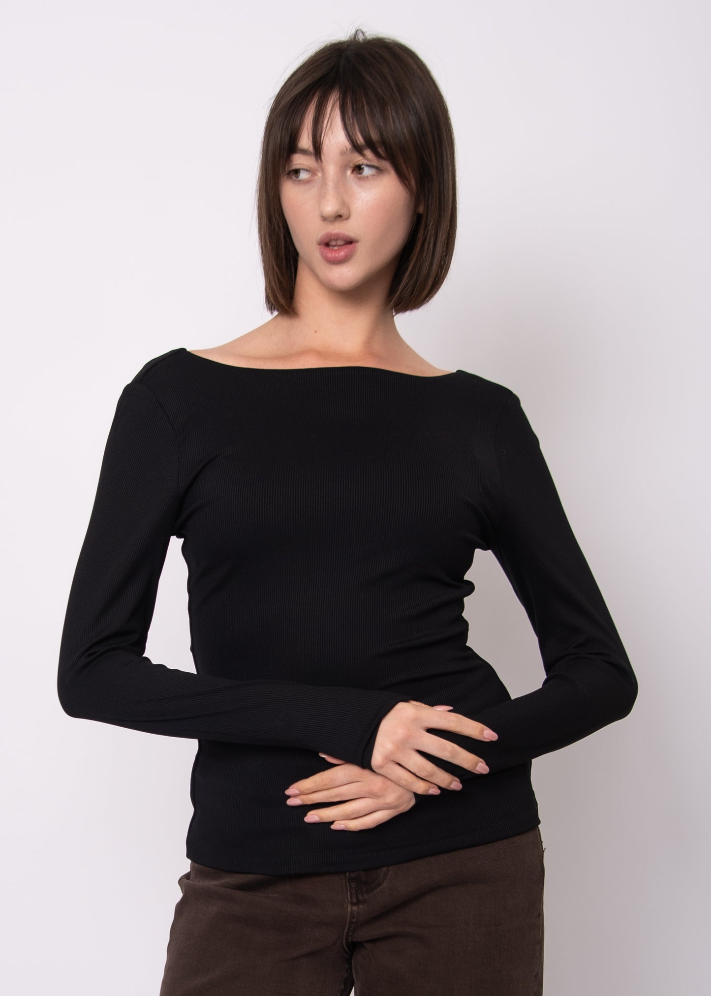 BRIVA RIB TOP - BLACK