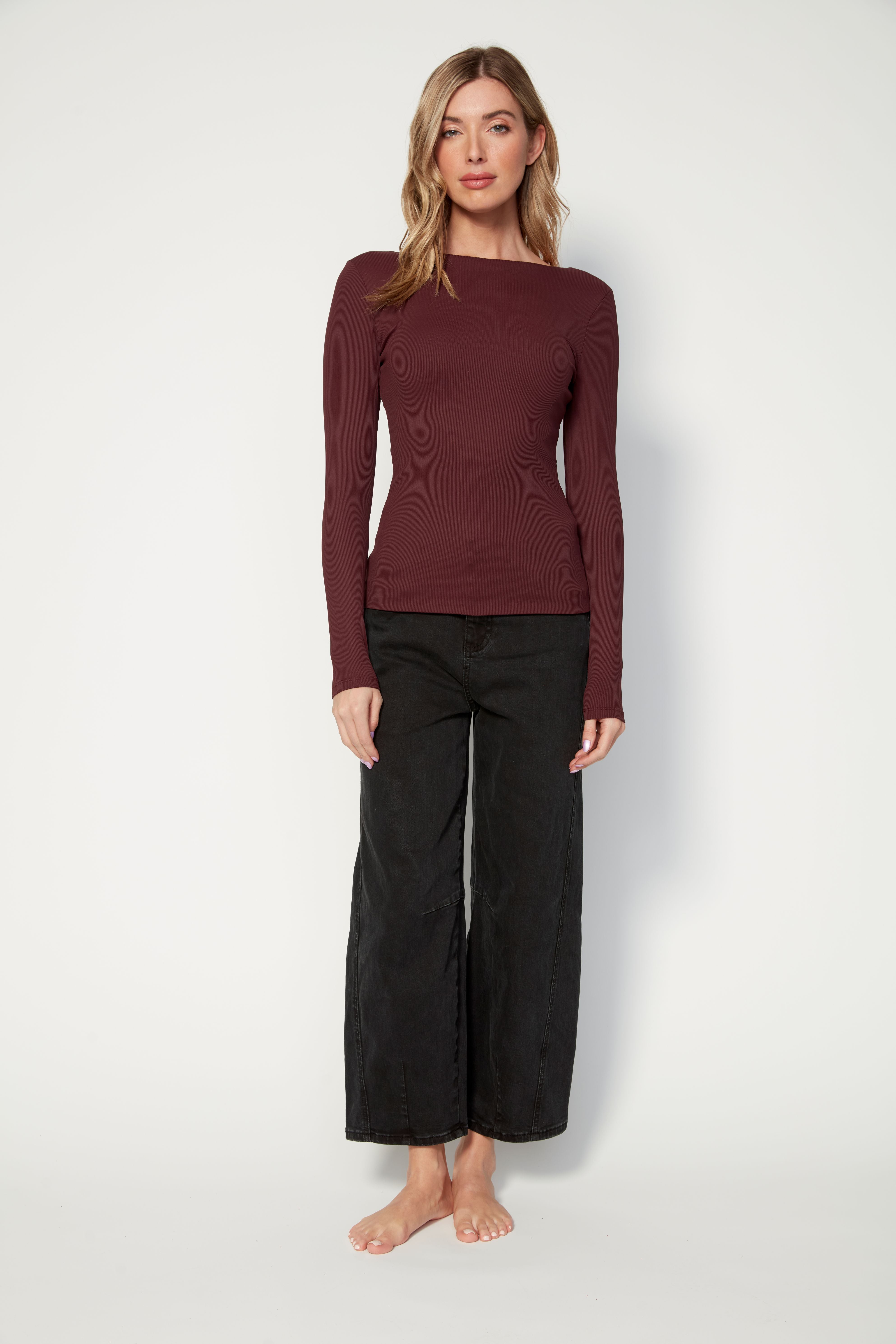 BRIVA RIB TOP - PRUNE