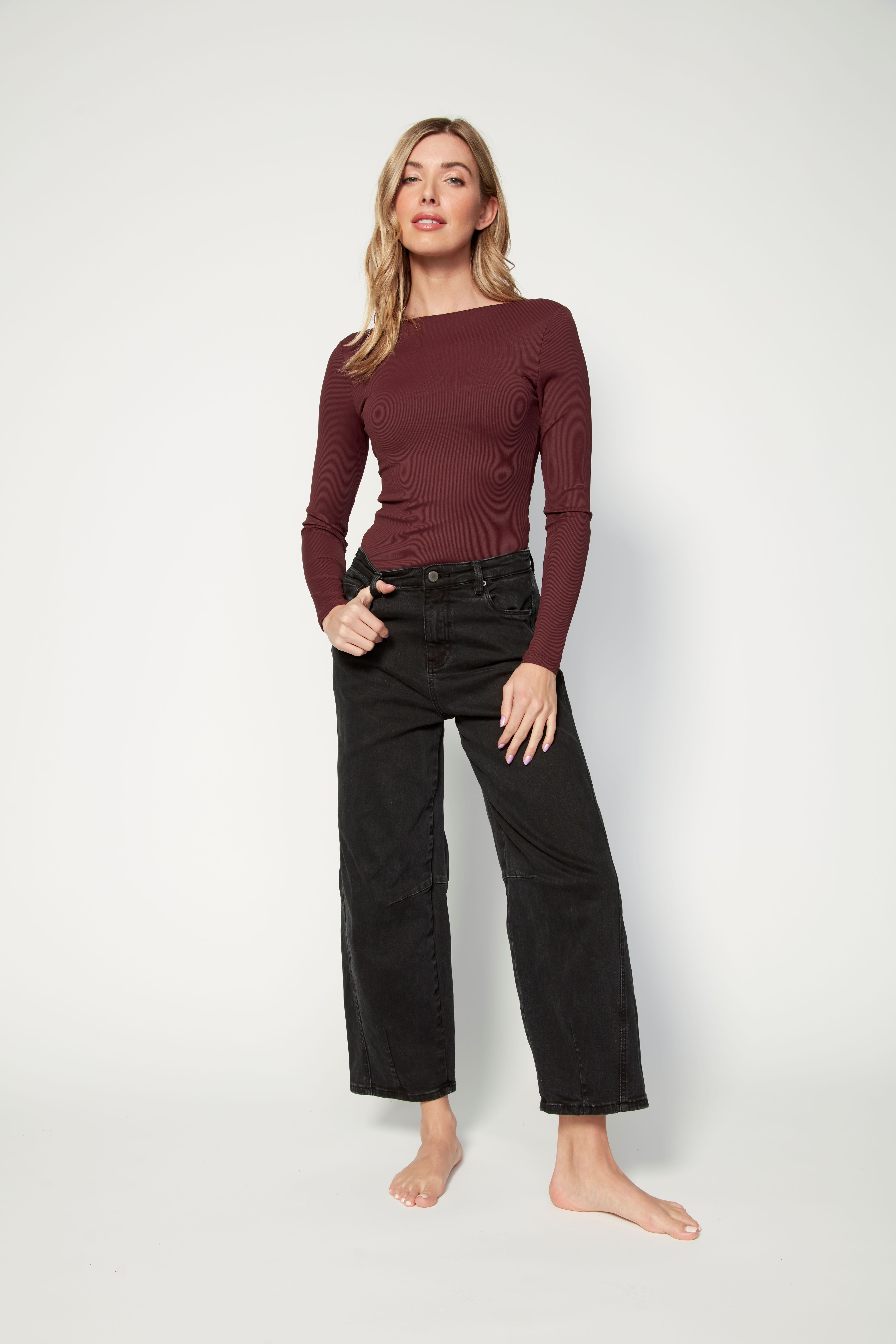 BRIVA RIB TOP - PRUNE