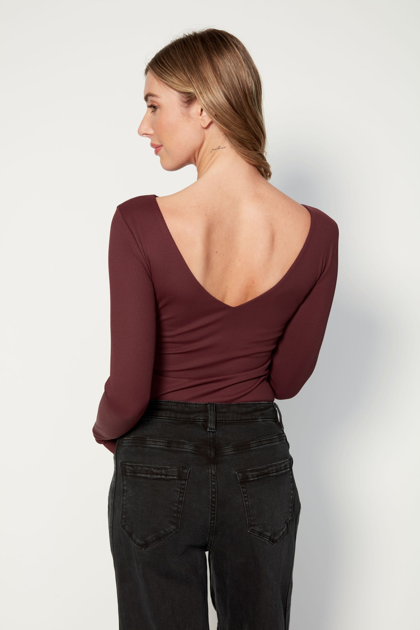 BRIVA RIB TOP - PRUNE