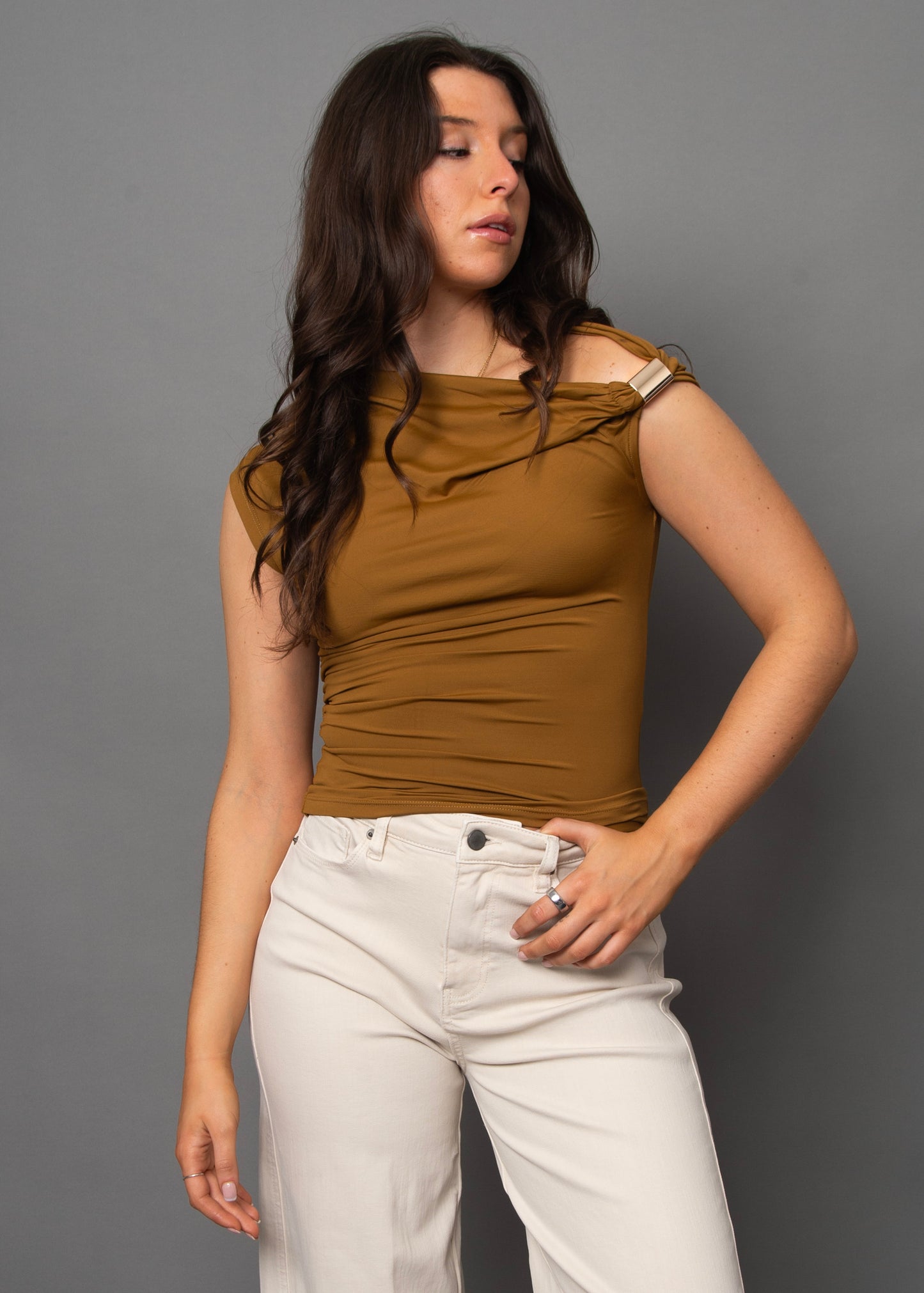 DAMIAN ASYMMETRIC TOP - TUMERIC
