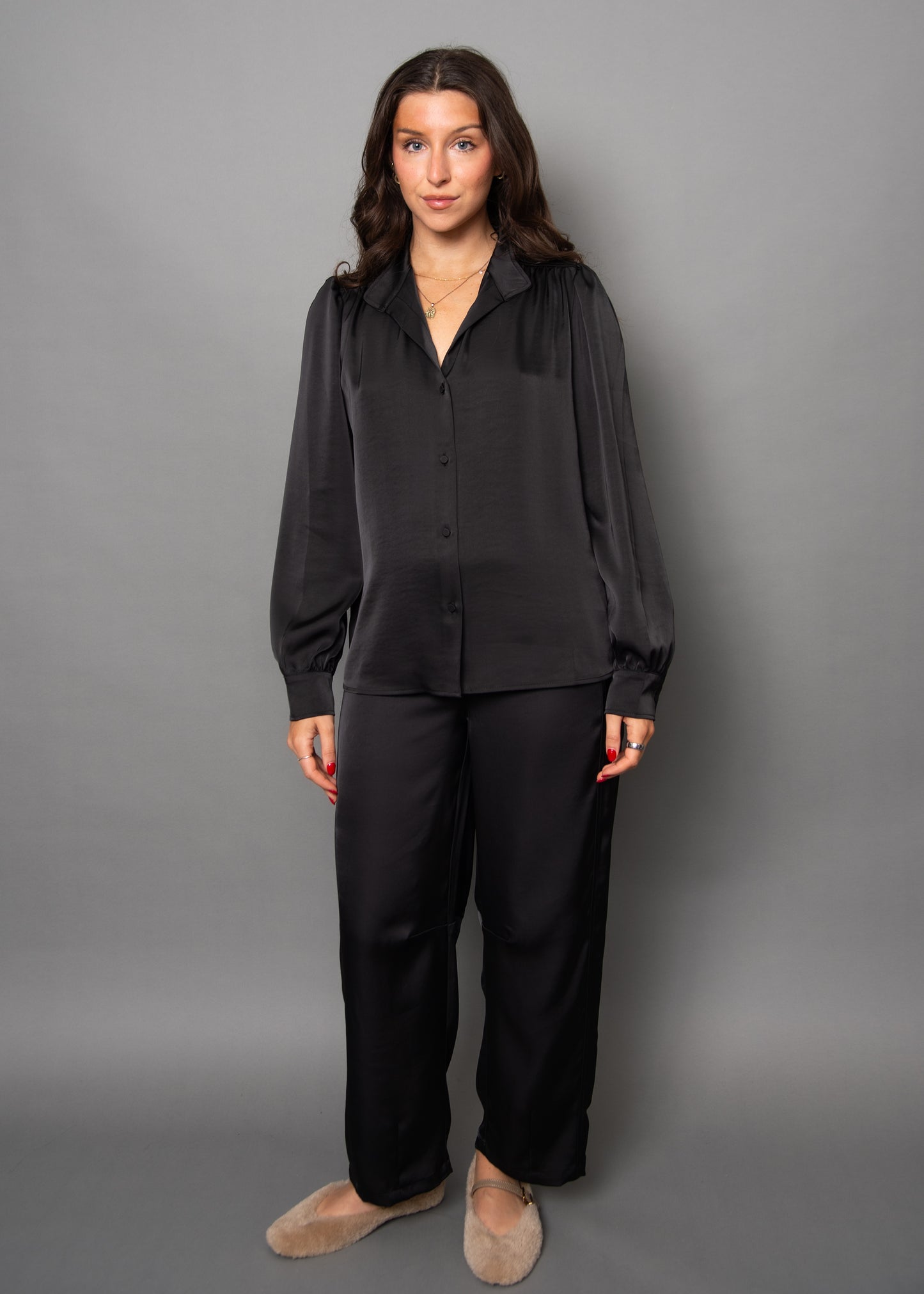 BRENDA BARREL PANT - BLACK