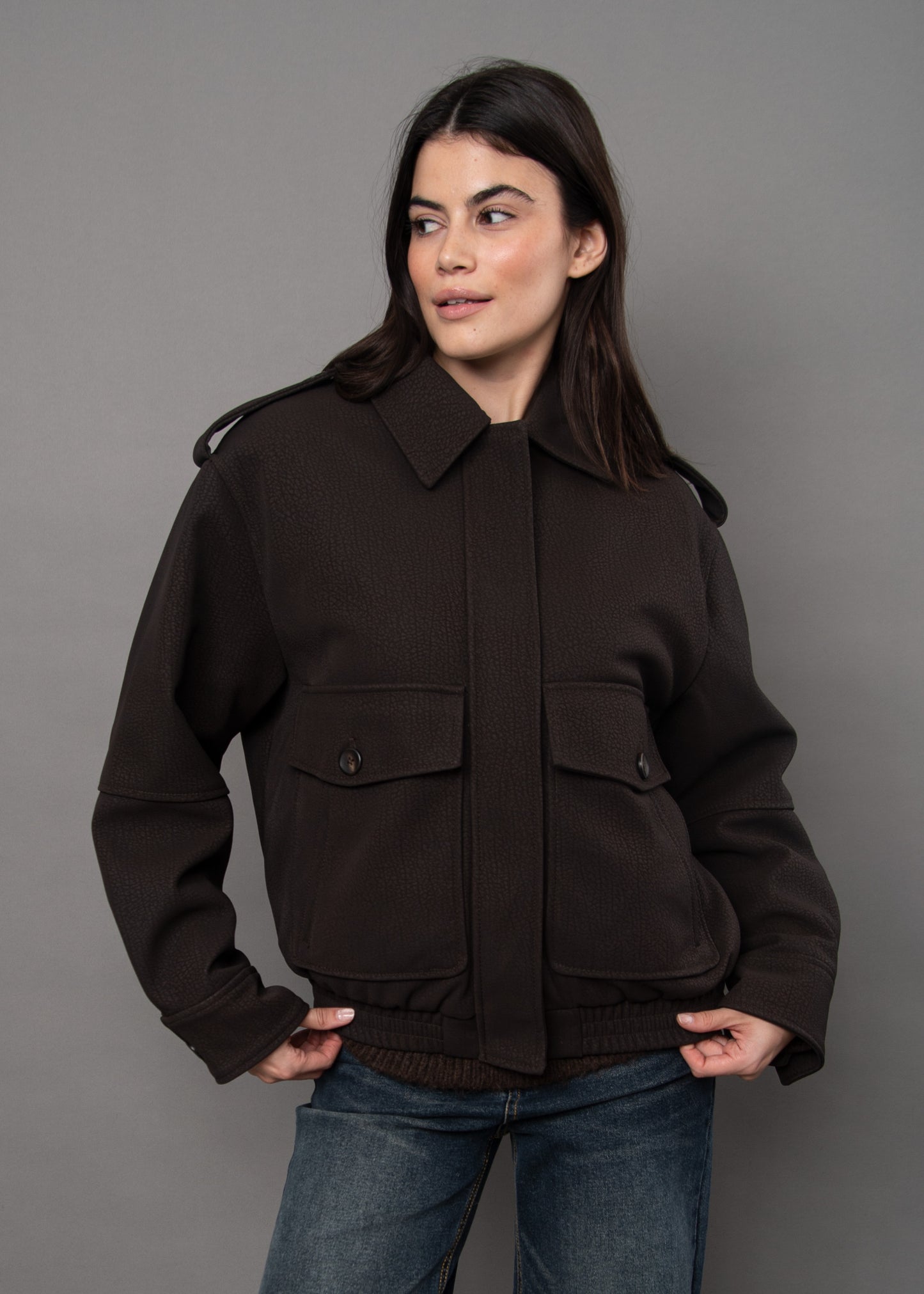 MIKAYA FUR COLLAR JACKET