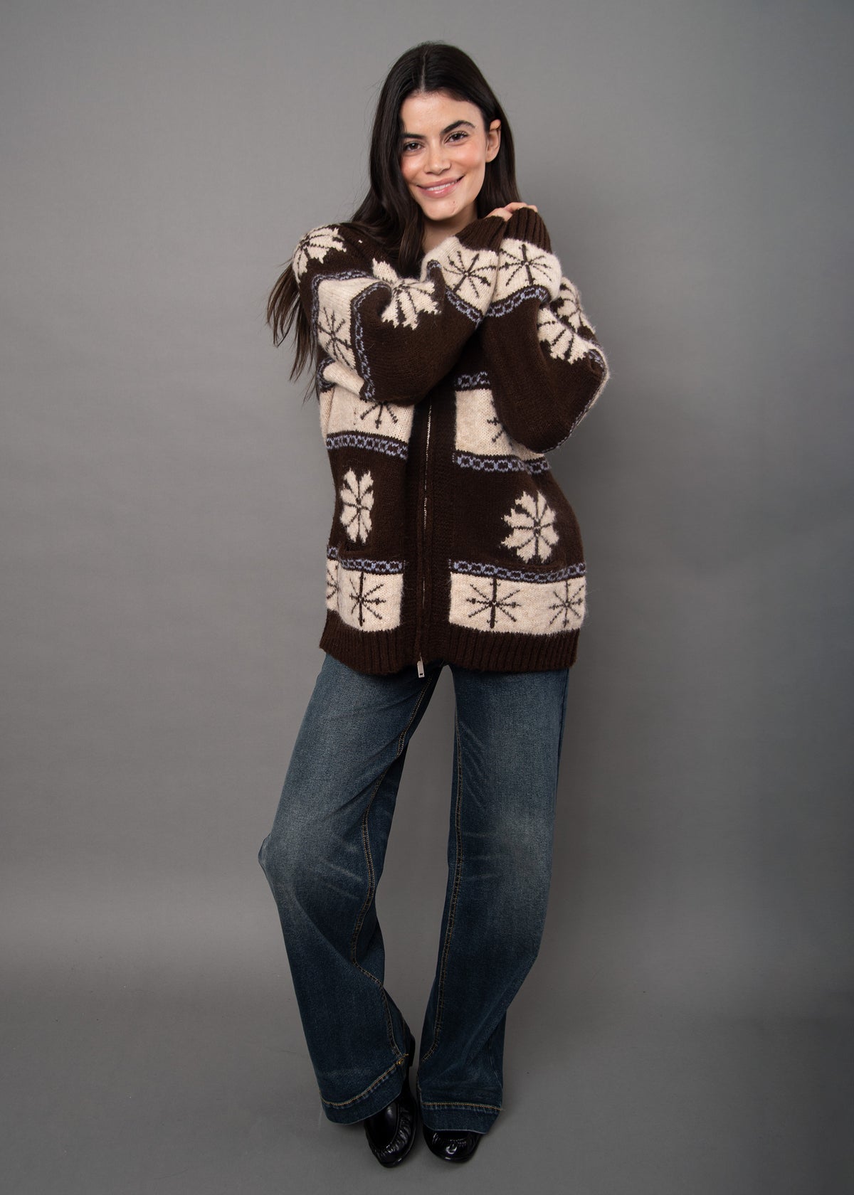 SAFFRON SHAWL NECK CARDIGAN