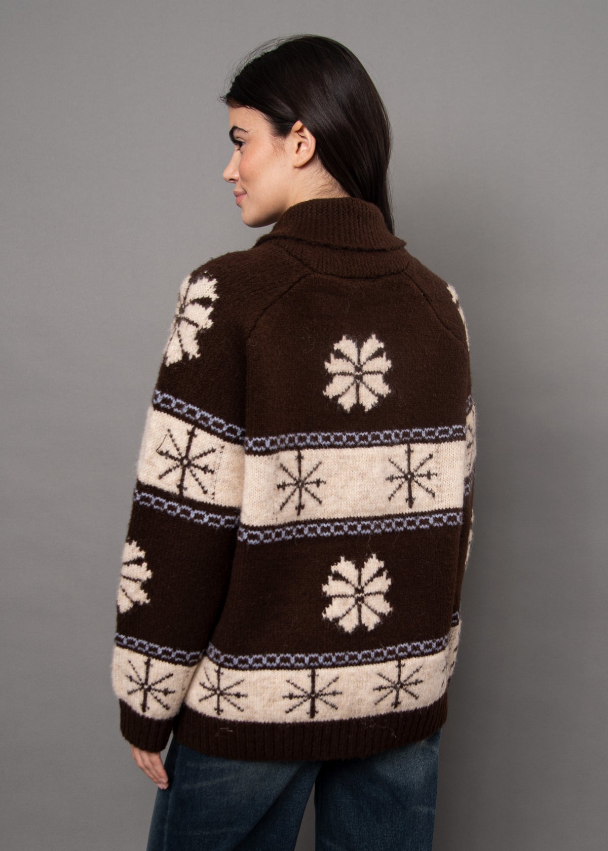 SAFFRON SHAWL NECK CARDIGAN