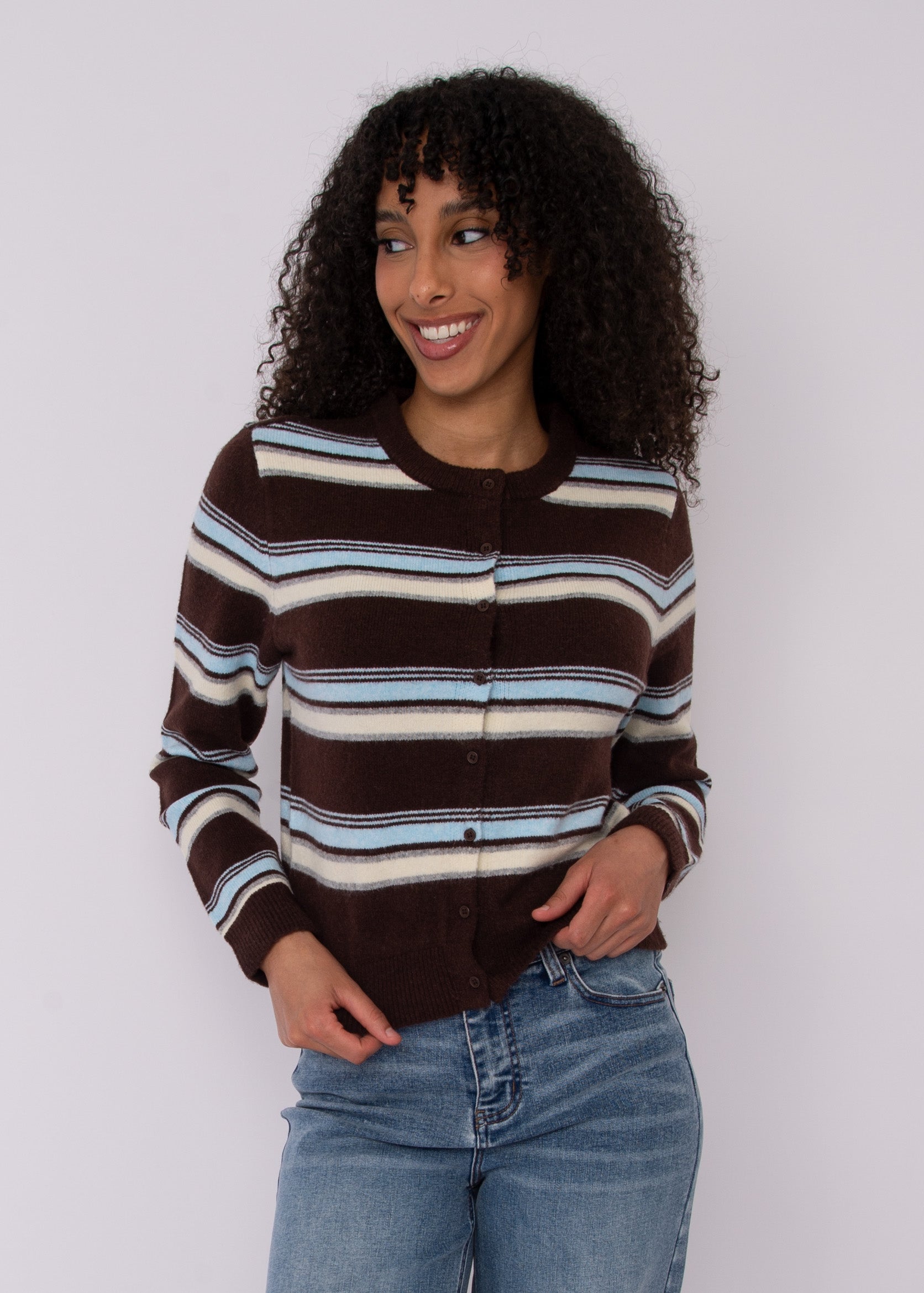 IOLANTA STRIPE CARDIGAN