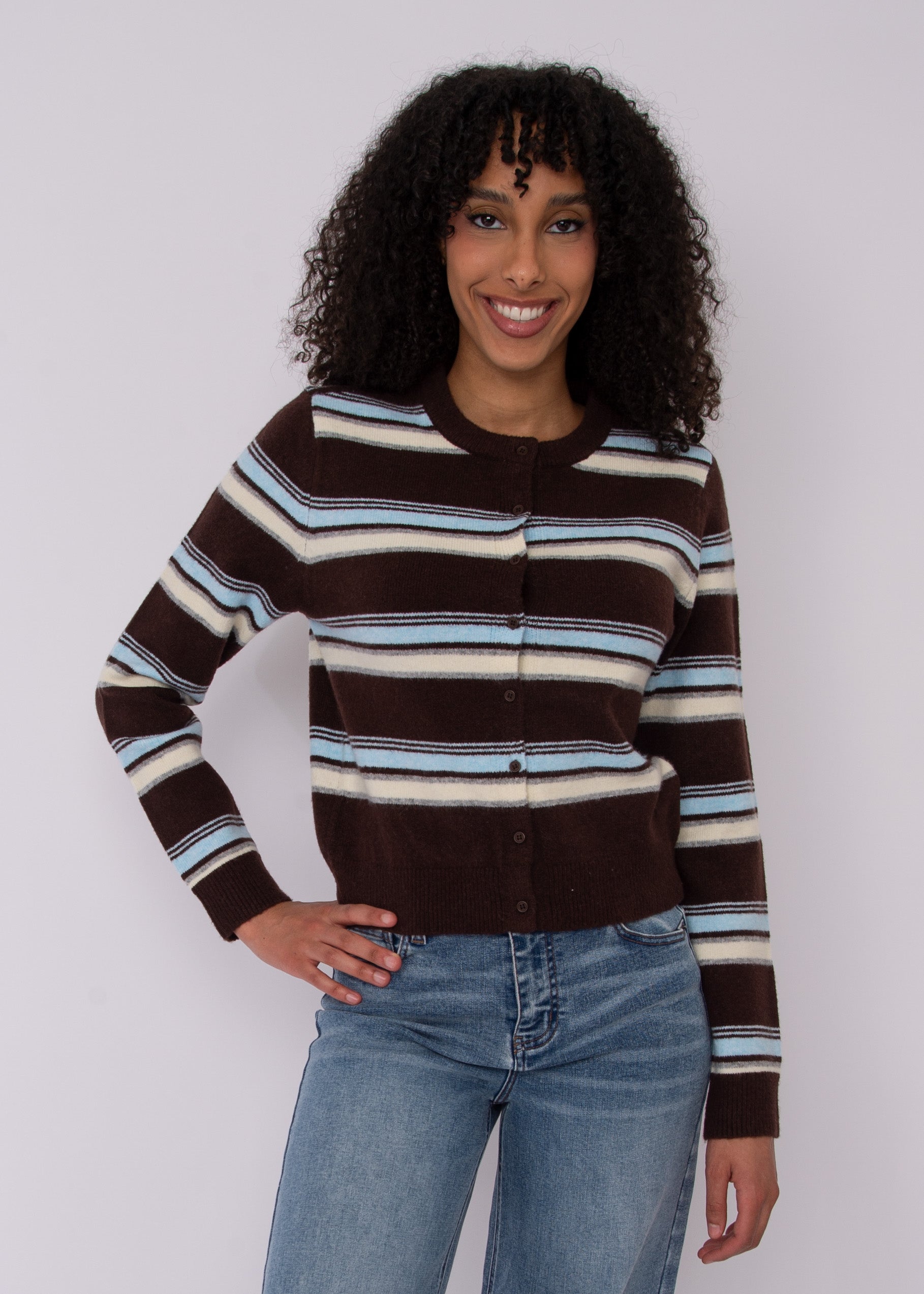 IOLANTA STRIPE CARDIGAN