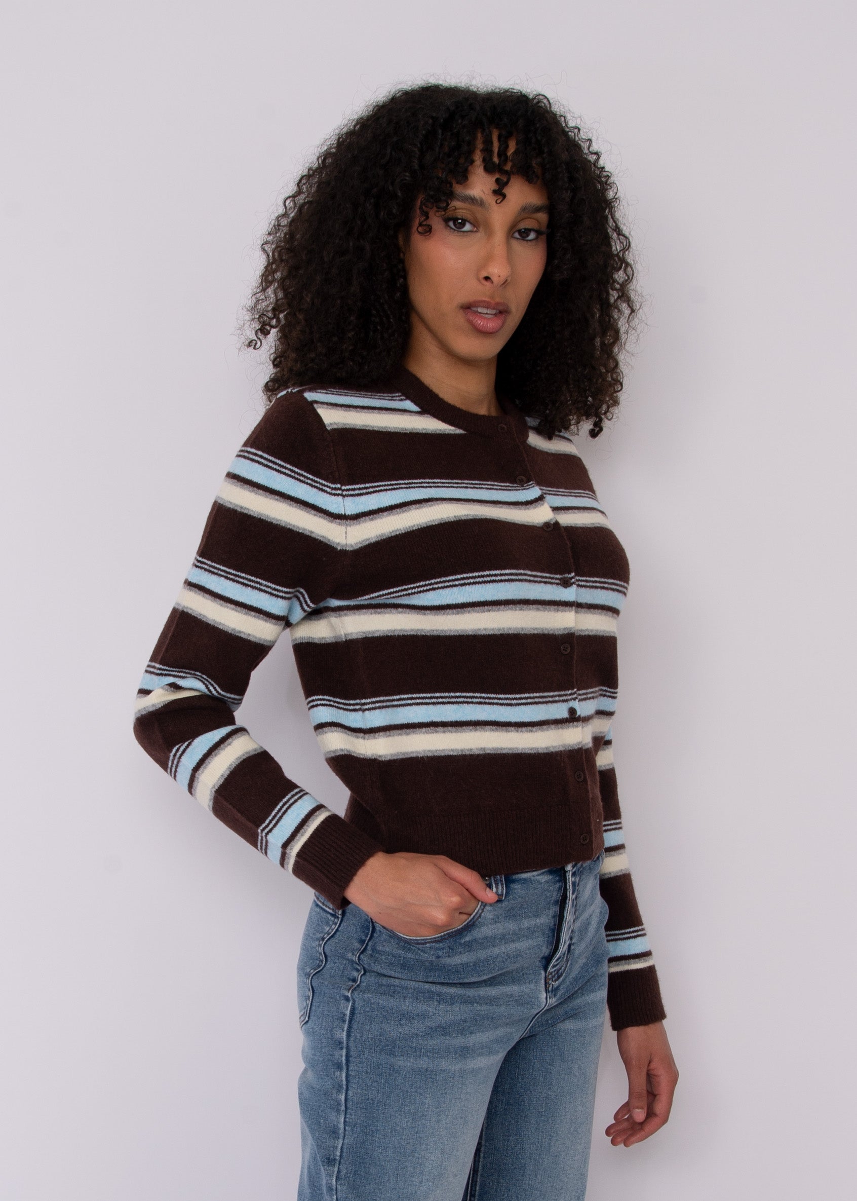 IOLANTA STRIPE CARDIGAN