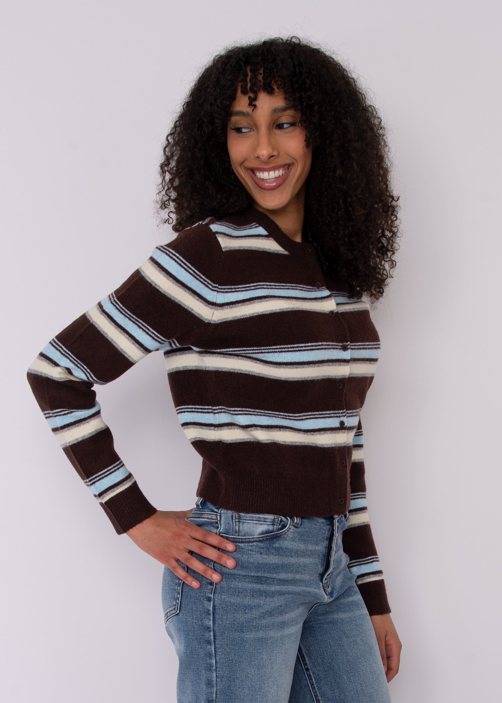 IOLANTA STRIPE CARDIGAN