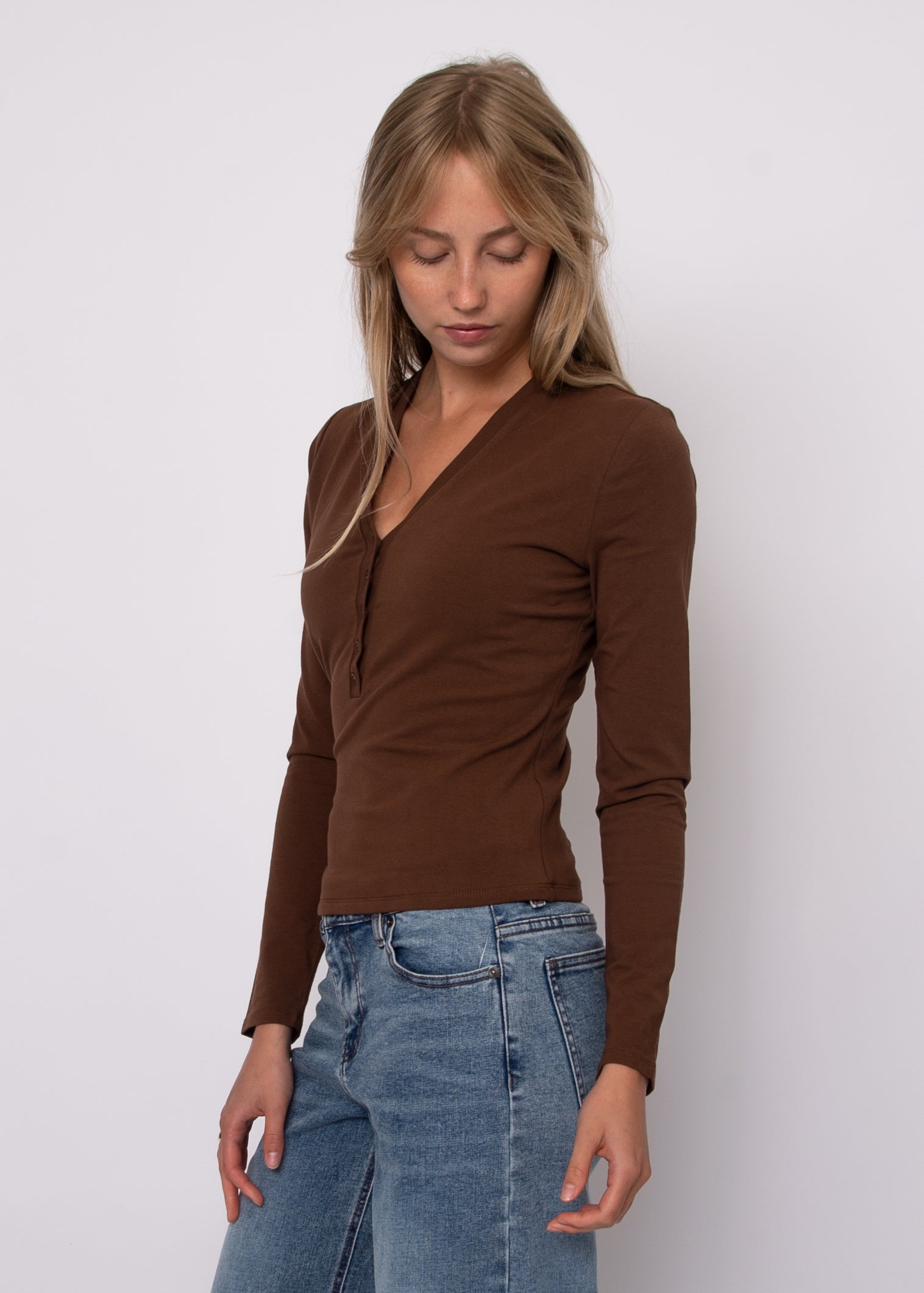 HELANE TOP - MAHOGANY
