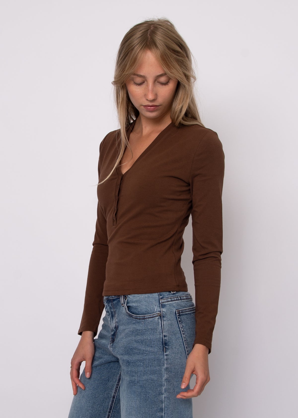 HELANE TOP - MAHOGANY
