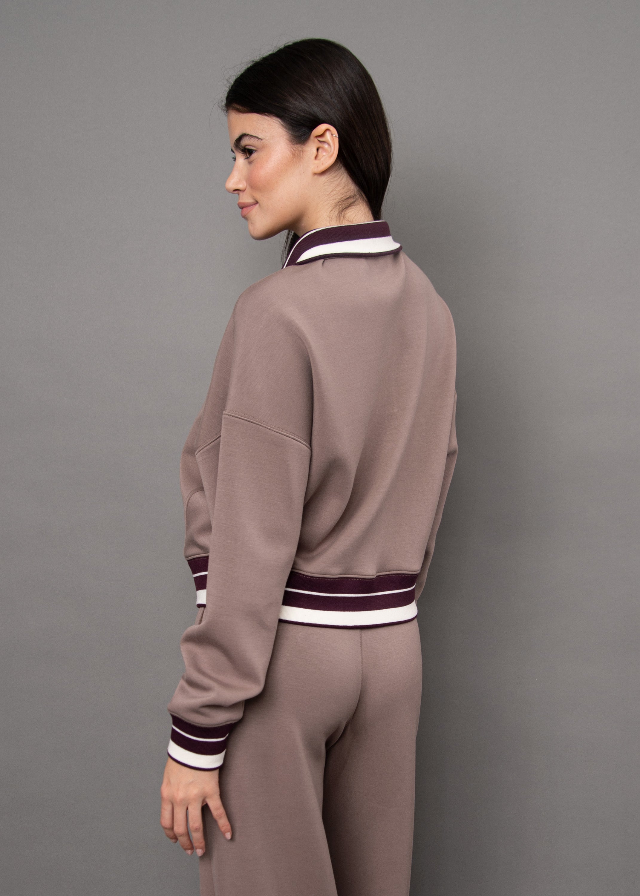 MAILYN SOFT KNIT QUARTER ZIP - MOONROCK