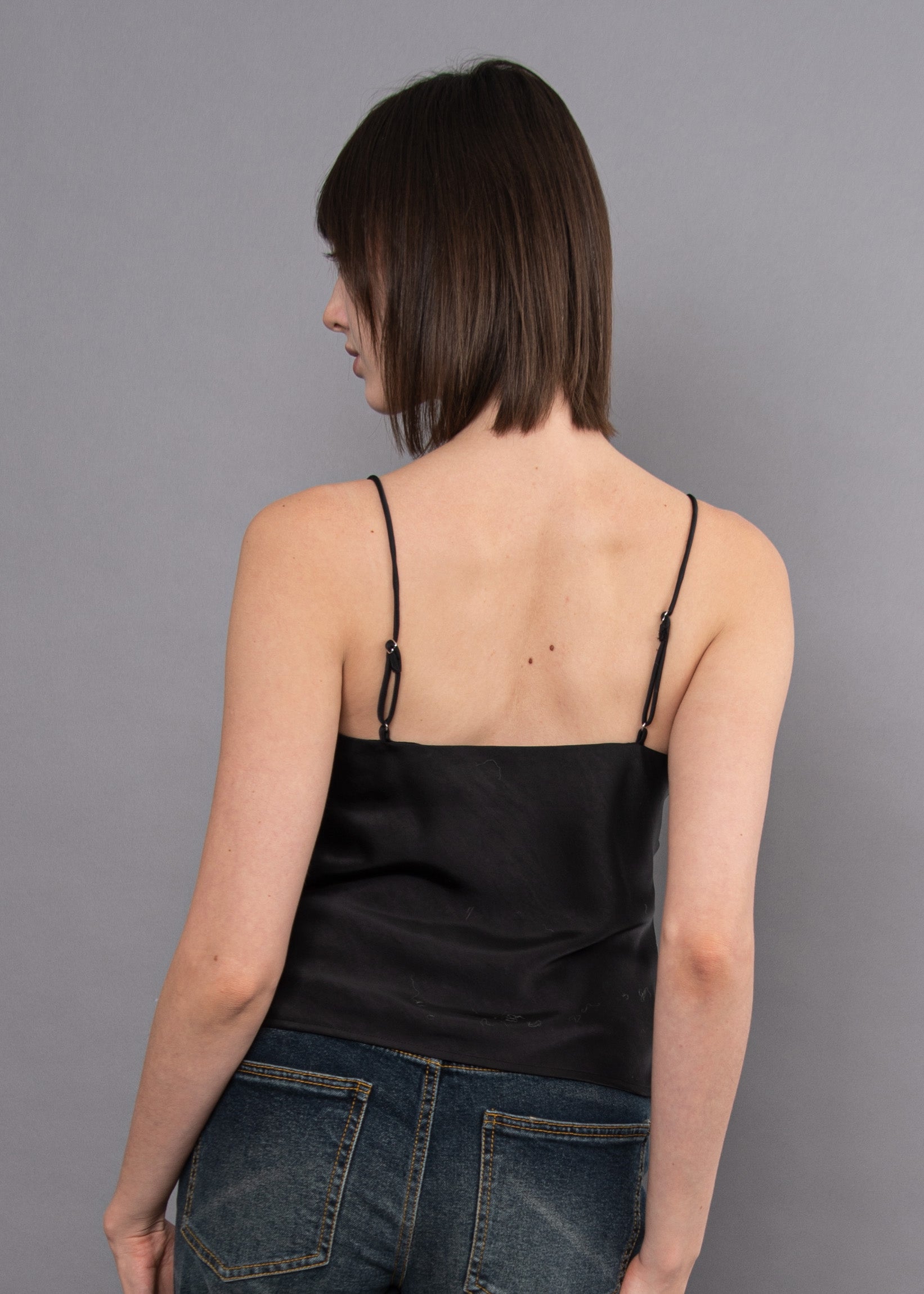 MARLI SATIN CAMI - BLACK