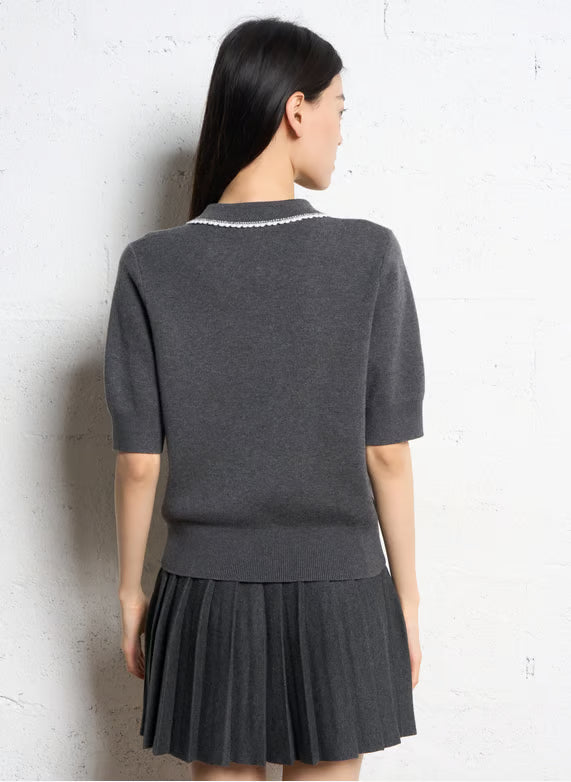 POLKA SWEATER - CARBONE