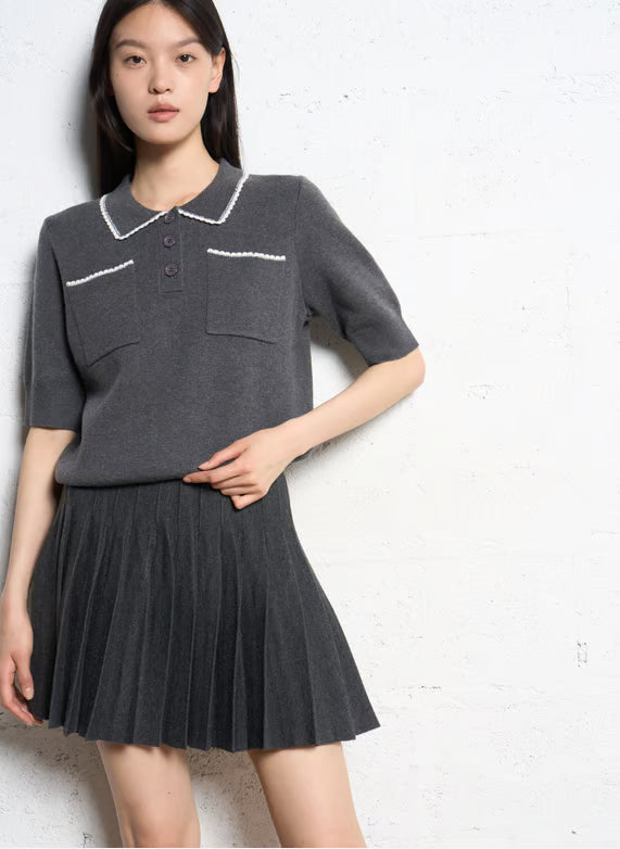 POLKA SWEATER - CARBONE