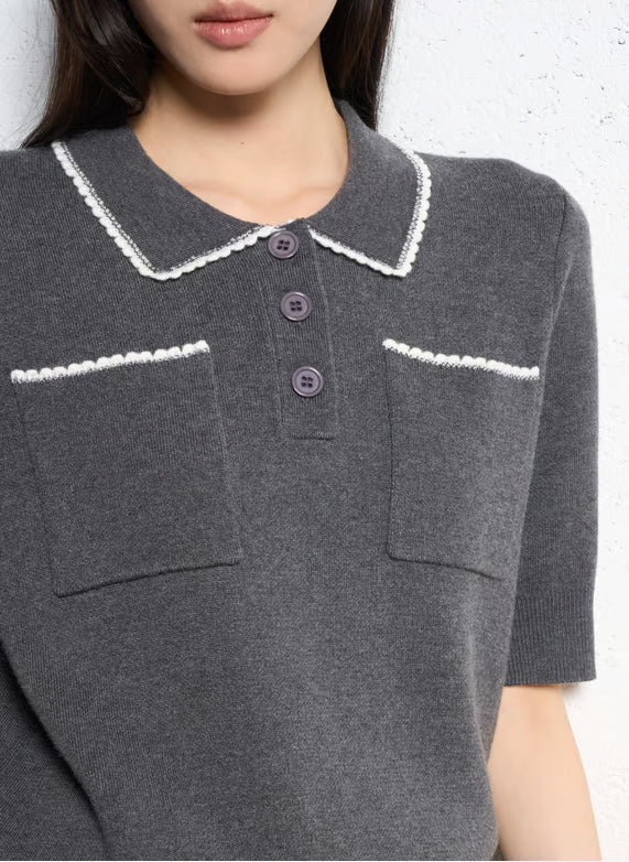 POLKA SWEATER - CARBONE