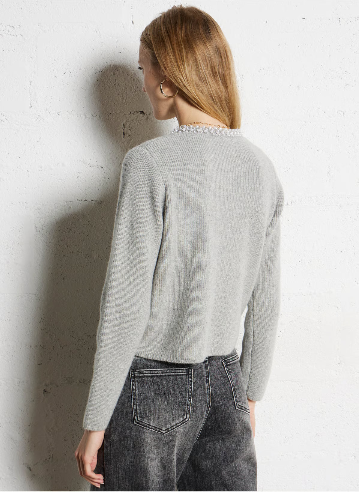 GARVI CARDIGAN - GRIS CHINE