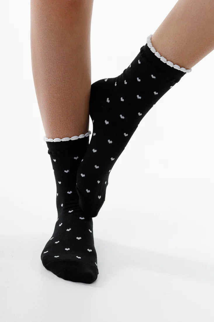 HEART FRILL SOCKS (2 PACK)