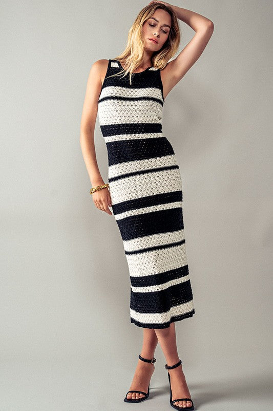 BE MINE CROCHET MIDI DRESS