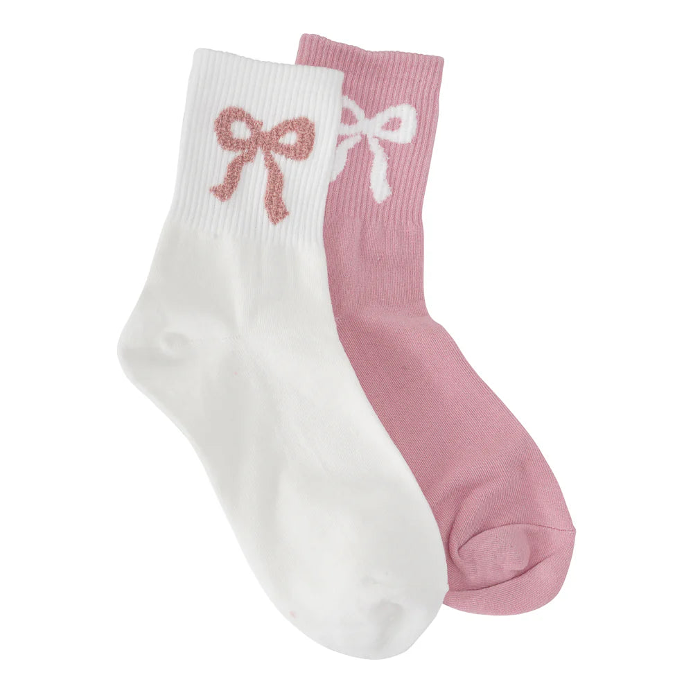 SOFT RIB BOW SOCKS (VARIOUS COLOURS)