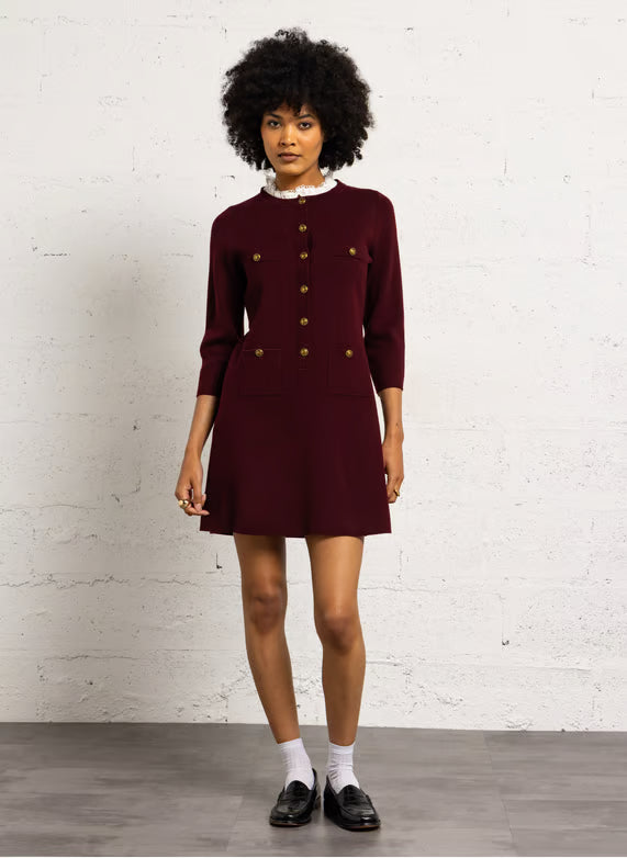 CLAUDIA DRESS - PRUNE