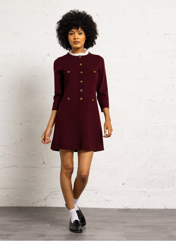 CLAUDIA DRESS - PRUNE